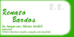 renato bardos business card